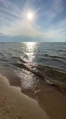 Baltık sahili yaz dalgaları Palanga Klaipeda Litvanya