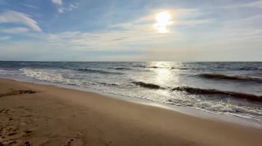 Baltık sahili yaz dalgaları Palanga Klaipeda Litvanya