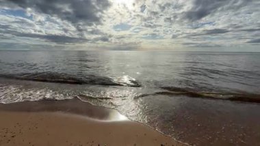 Baltık sahili yaz dalgaları Palanga Klaipeda Litvanya