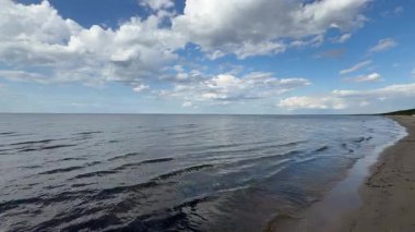 Baltık sahili yaz dalgaları Palanga Klaipeda Litvanya