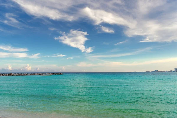 Sulla Spiaggia Caraibica Nella Zona Hoteleria Cancun Quintana Roo Messico — Foto Stock