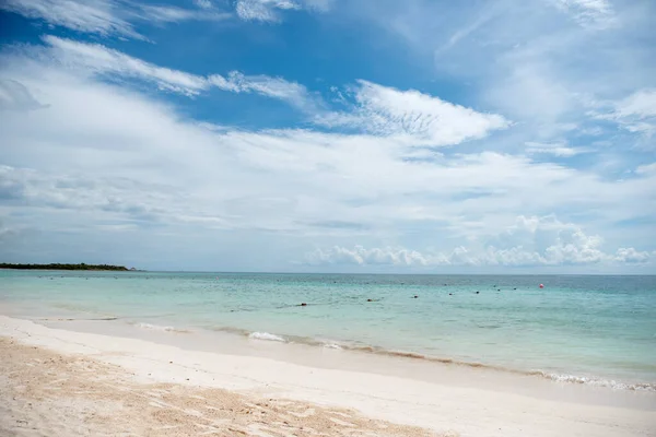 Malul Mării Plaja Din Caraibe Zona Hoteleria Din Cancun Quintana — Fotografie, imagine de stoc