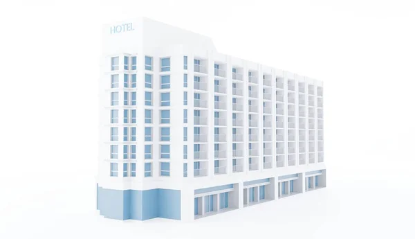 Widok Nowoczesnego Budynku Renderowania Białej Scenie Architektury Tła Projektowe Tapety — Zdjęcie stockowe