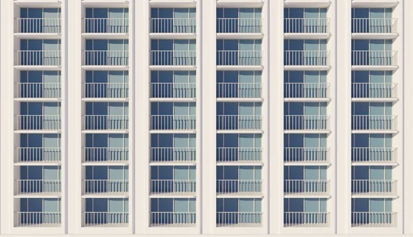 Uitzicht Moderne Hotel Deur Ramen Scène Rendering Architectuur Behang Achtergronden — Stockfoto