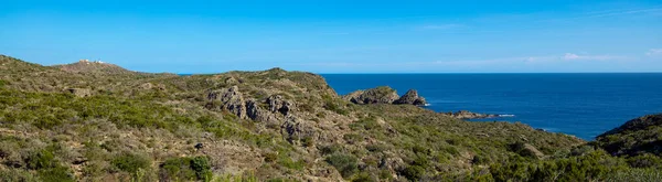 Panorama Wybrzeża Widok Morze Coasta Brava Hiszpanii — Zdjęcie stockowe