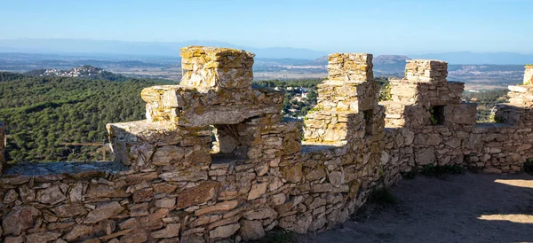 Castillo Begur Vista Panorámica Del Paisaje Cataluña — Foto de Stock