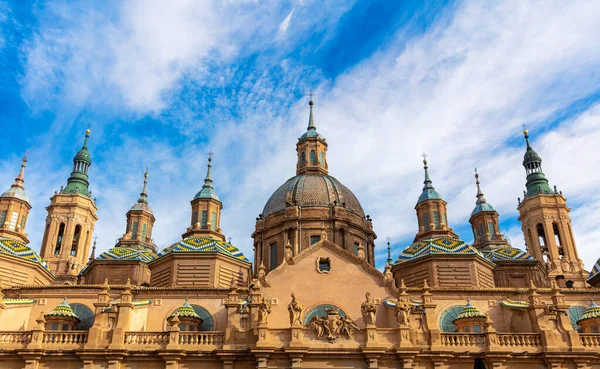 stock image Lady of the Pillar Basilica with Ebro River Zaragoza, Spain