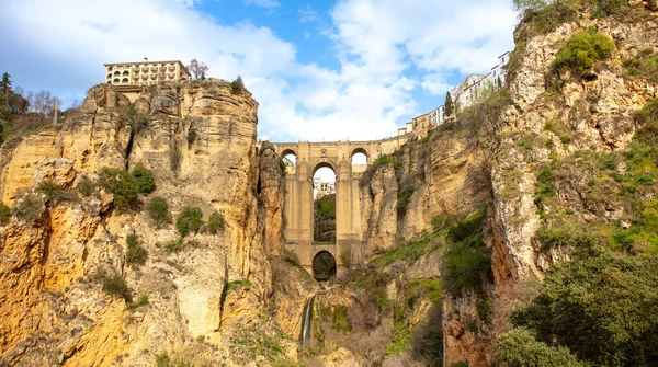 Pont Ronda Célèbre Village Blanc Malaga Espagne — Photo