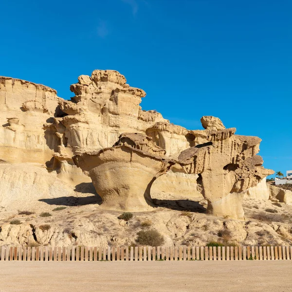 Bolnuevo Sandstone Rock Erosions Murcia Province Spain — Photo