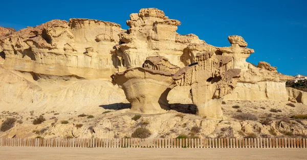 Mazarron Rock Formation Erosion Bolnuevo Spain Almeria — Stok fotoğraf