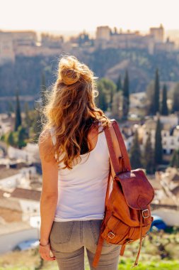 Tourism at Granada, Alhambra panoramic view