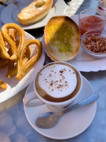 Coffee,  churros and tapas- Spanish breakfast