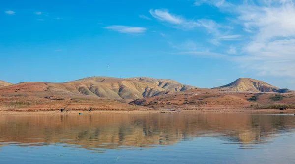 Barrage Sidi Chahed Provincia Meknes Marocco Montagna Riflettere Acqua — Foto Stock