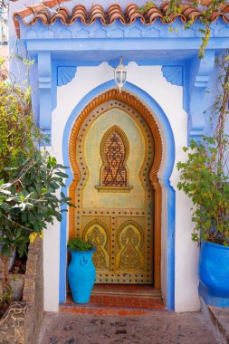 Typical arabic door in Marrakech,  Morocco
