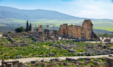 Famous archaeologic site,  Meknes province in Morocco