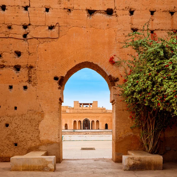 Badi Palatset Marrakech Marocko — Stockfoto
