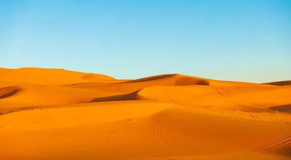 Σαχάρα Θίνες Έρημο Πανόραμα Merzouga Μαρόκο — Φωτογραφία Αρχείου