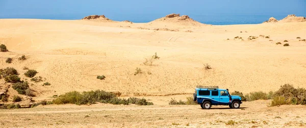 Geländewagen Der Wüste Marokko — Stockfoto