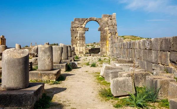 Ruines Romaines Volubilis Province Meknès Maroc — Photo