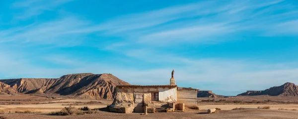 Panorama Der Wüstenlandschaft Von Bardenas Spanien — Stockfoto