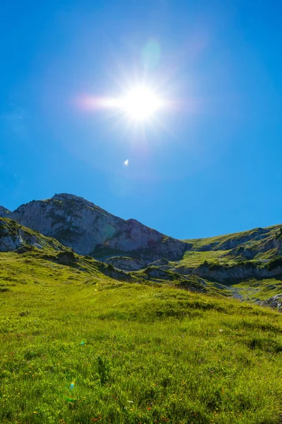 Francja Widok Góry Światło Słoneczne Auvergne Cantel — Zdjęcie stockowe