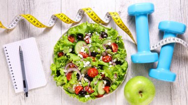 diyet gıda ve fitness konsepti