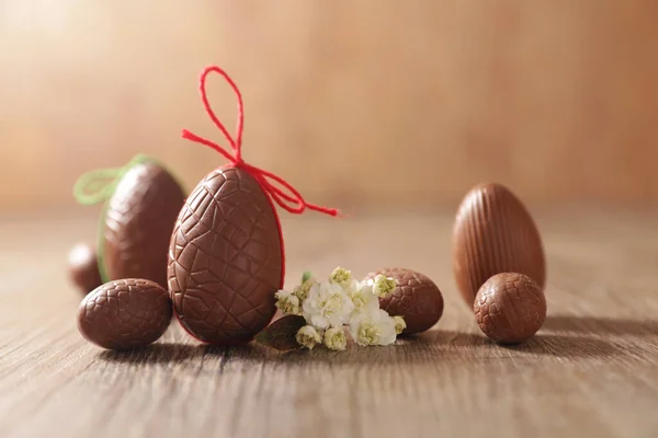 Uovo Fiocco Cioccolato Pasquale — Foto Stock