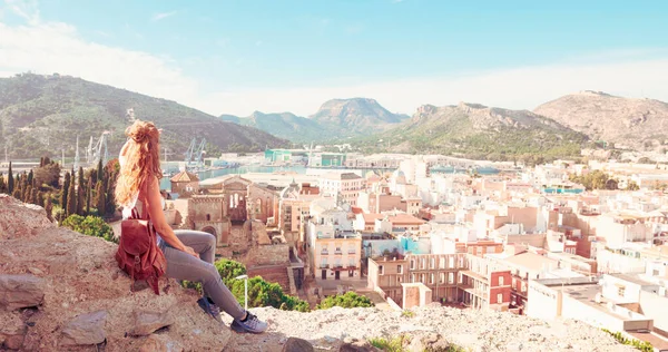 Tourtourismus Spanien Stadtlandschaft Von Cartagena — Stockfoto