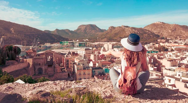 Tour Turism Spanien Cartagena Stadslandskap — Stockfoto