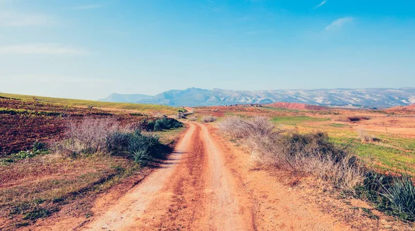 Droga Krajobraz Maroka — Zdjęcie stockowe