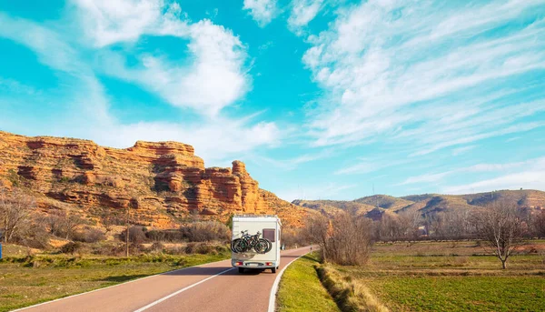 Holiday Road Trip Motor Home Spain Teruel — Zdjęcie stockowe
