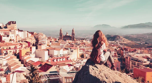 Туристичний Туризм Панорамному Місті Яен Іспанія — стокове фото
