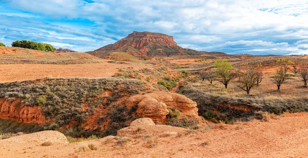 Schöne Spanische Landschaft Einsame Landschaft Aragon Spanien — Stockfoto
