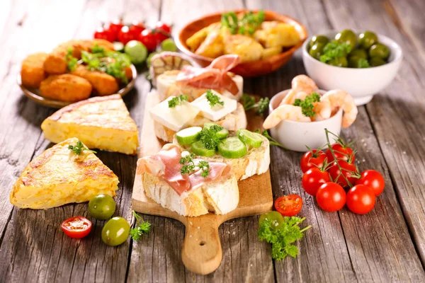 Assorted Spanish Food Tapas — Stock Photo, Image