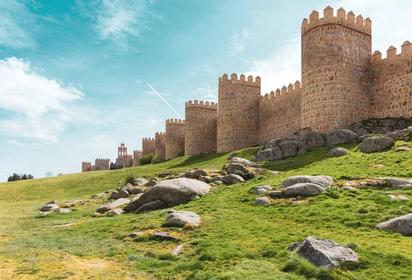 Avila Surrounding Wall Spain Castile Leon — Stock Photo, Image