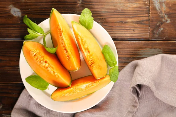 stock image fresh slices of melon