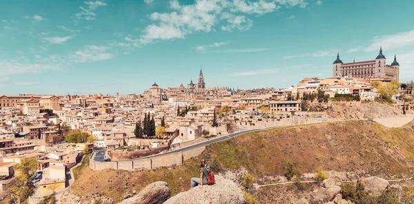 Podróże Europie Turystyka Toledo Panoramiczny Widok Miasta — Zdjęcie stockowe