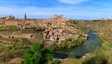 İspanya 'da Toledo Şehri Panoramik Görünümü