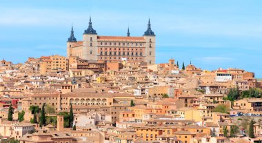 Toledo şehri peyzajı İspanya 'da turizm turizmi