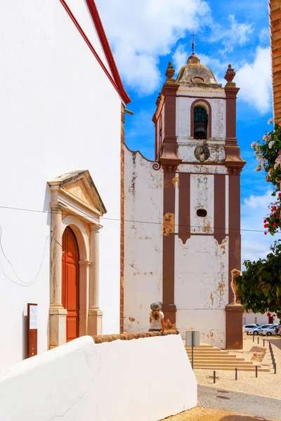 stock image Tour tourism in Portugal,  woman enjoying cathedral of Silves- Travel in Algarve