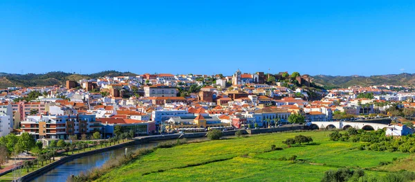Panoramisch Uitzicht Silves Stad Algarve Portugal — Stockfoto