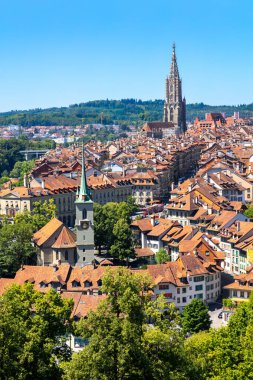 Bern 'in panoramik manzarası, şehir manzarası, İsviçre