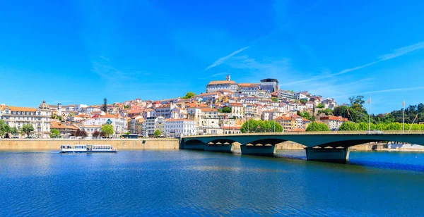 Reisetourismus Portugal Coimbra Stadt Fluss Und Brücke — Stockfoto
