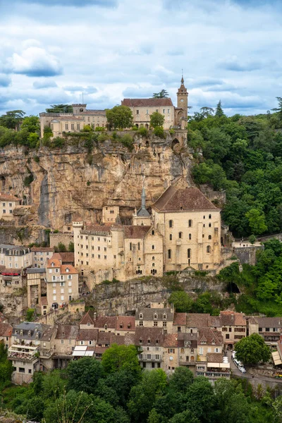 Рокамадур Відоме Середньовічне Місто Франції — стокове фото