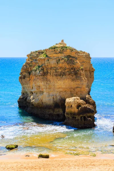 Roca Natural Océano Atlántico Playa Del Algarve Portugal — Foto de Stock