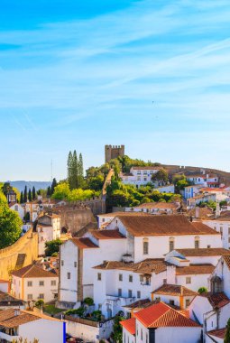 Portekiz 'de Obidos şehri manzarası