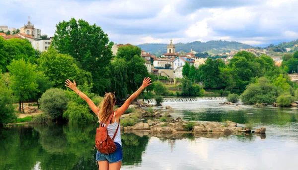 Tourism Portugal Amarante Cityscape River — стокове фото