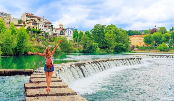 Tourismus Portugal Amarante Stadtbild Und Fluss — Stockfoto