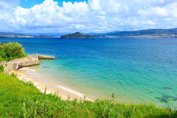 Gyönyörű Strand Galícia Atlanti Óceán Pontevedra Tartomány Utazás Spanyolország — Stock Fotó