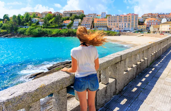 Woman Tourist Galicia Spain — Stock Photo, Image